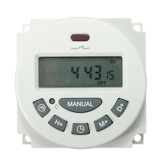 Excellway® L701 12V/110V/220V LCD digital programmerbar kontroll Power Timer Switch Tidsrelä