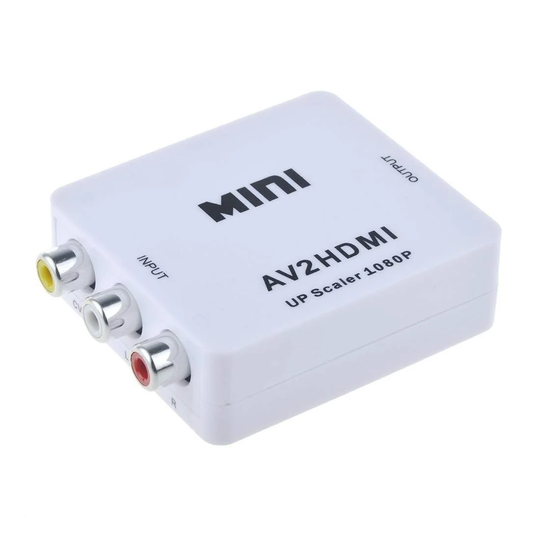 AV-HDMI adapteri 1080p (3x RCA) NTSC / PAL yhteensopiva
