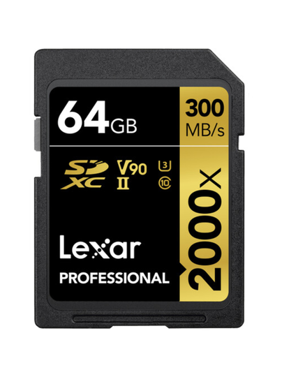 Lexar 64gb professional 2000x sdxc uhs-ii v90 -muistikortti