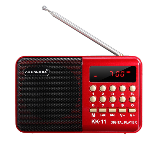 DC 5V 3W Mini Portable Pocket LCD Digital FM Radio Högtalare USB TF AUX MP3-spelare