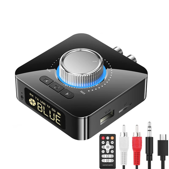 Bakeey M5 Digital Display bluetooth V5.0 Mottagare för ljudsändare Trådlös 3.5mm Aux / 2RCA Audio Adapter / Support USB