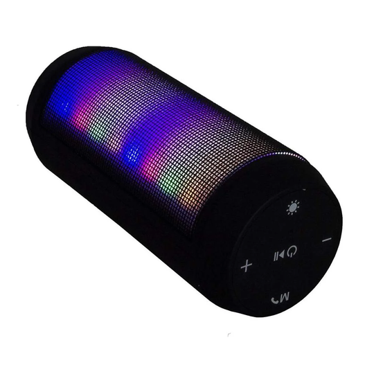 Bluetooth-kaiutin FM-radiolla ja LEDillä