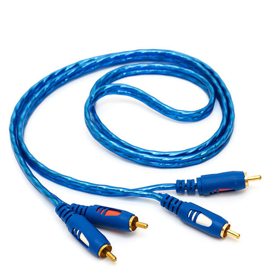 AC02 AV-kabel två par till två RCA-ljudkabel Audio Line Lotus-kabel