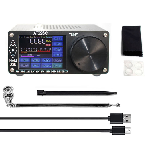 Uppgraderad ATS25X1 2,4 tums pekskärm Si4732 Chip All Band Radio Receiver DSP Receiver FM LW MW och SW SSB