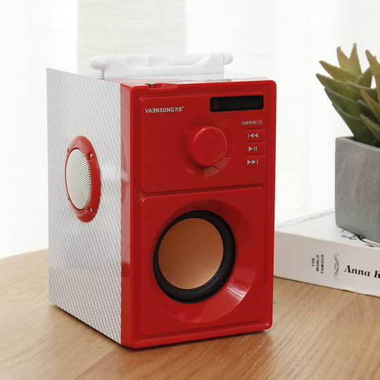VAENSON A10 Trådlös utomhus Bluetooth-högtalare Stereo Trä Subwoofer U-disk TF
