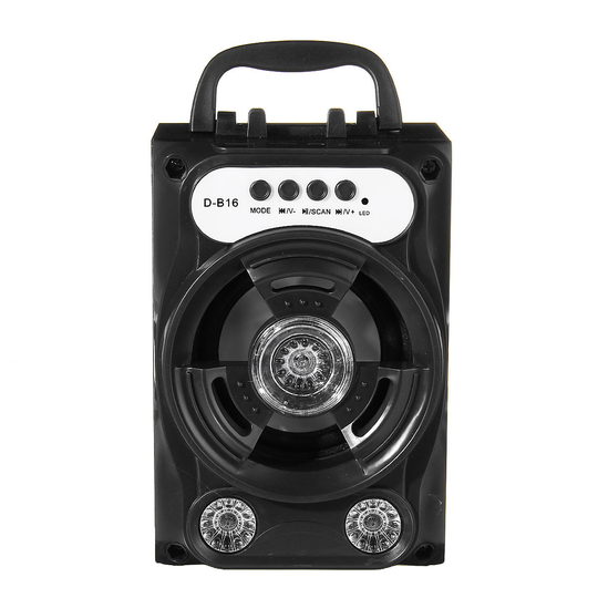 Mini trådlös Bluetooth-högtalare Stereo bärbar utomhushögtalare LED-stöd FM-radio TF-kort