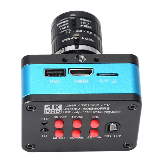 HAYEAR 4k HD Live Stream Kamera Videoinspelning Webbkamera HDMI Videoutgångskamera med 35 mm C-Mount Fixed Focus CCTV Va