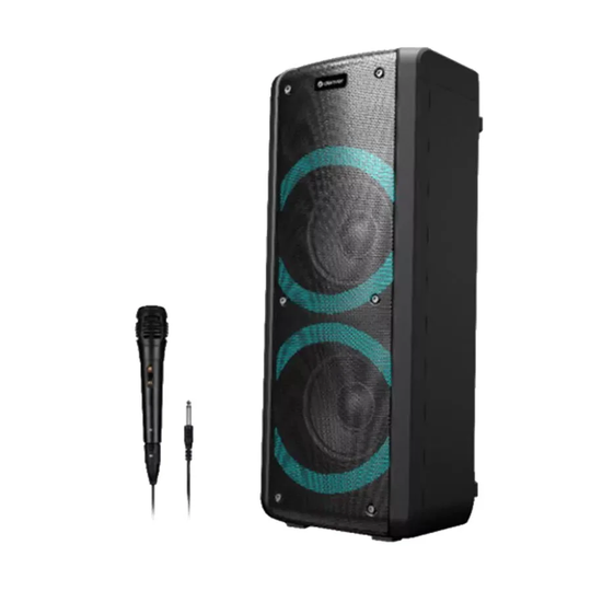 Denver BPS-352 Party Bluetooth-kaiutin Valotehosteilla + Mikrofoni, Musta