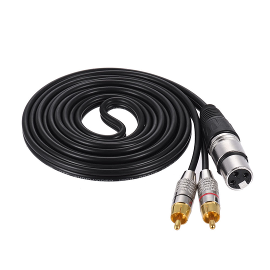 Dubbel RCA manlig till XLR kvinnlig plugg stereo ljudkabel för mikrofon Audio Mixer högtalarförstärkare