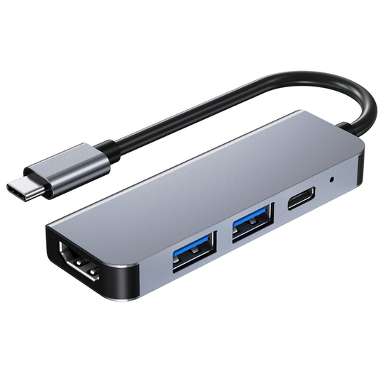 4 In 1 USB 3.0 Hub Typ-C Dockningsstation USB Adapter med USB 2.0 USB 3.0 PD 3.0 Power HDMI för PC Laptop Matebook HUAWE
