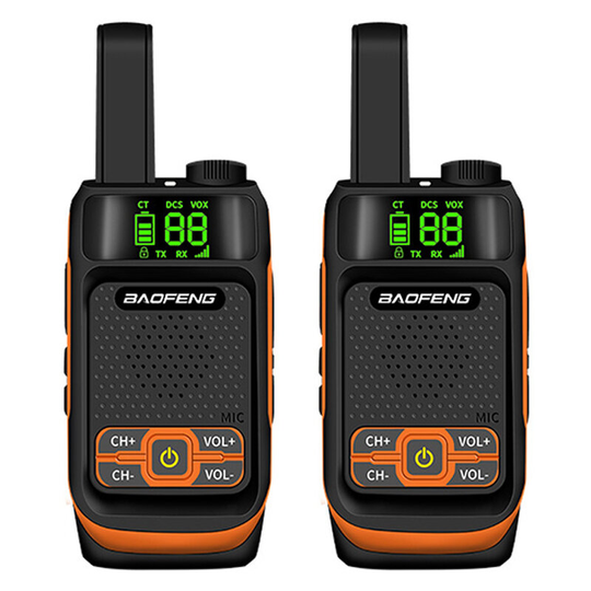 2st BAOFENG BF-T19mini Walkie Talkie USB-laddning 5W 16 kanaler 400-470MHz Mini ultralätt handhållen radiointercom med f