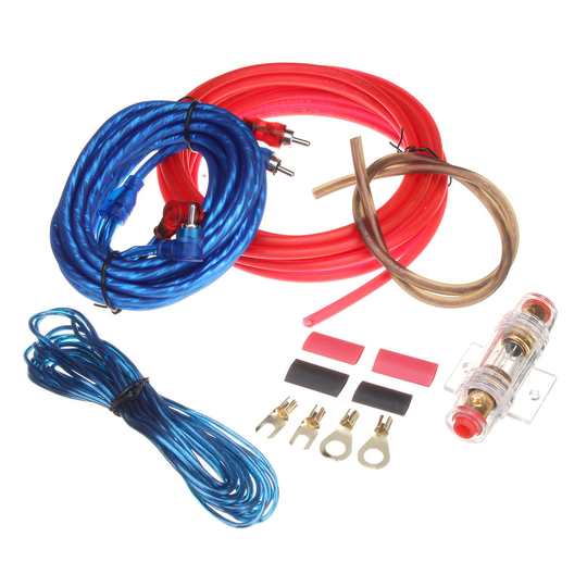 Subwoofer Sub Subwoofer Subwoofer AMP RCA Ledningssats Power Audio Cable 10GA 4.5M
