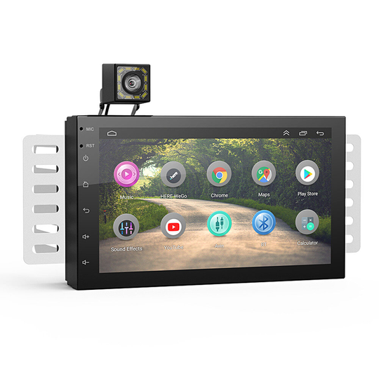 KROAK K-CS01 7 Inch 2 Din för Android 9.0 Bilstereo Carplay FM AM RDS Radio MP5-spelare 2G+32G Android Auto GPS WIFI Blå