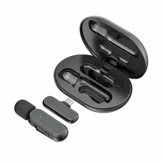 K60 2.4G trådlös Lavalier-mikrofon med laddningsbox Mini Bärbar En-till-en-sändare Mottagare Mic ENC brusreducerande DSP
