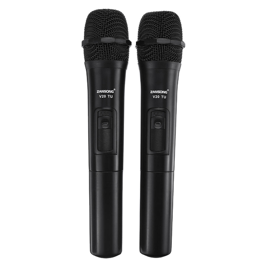 UHF USB 3,5 mm 6,35 mm Trådlös mikrofon Megafon Mic med mottagare för Karaoke talhögtalare