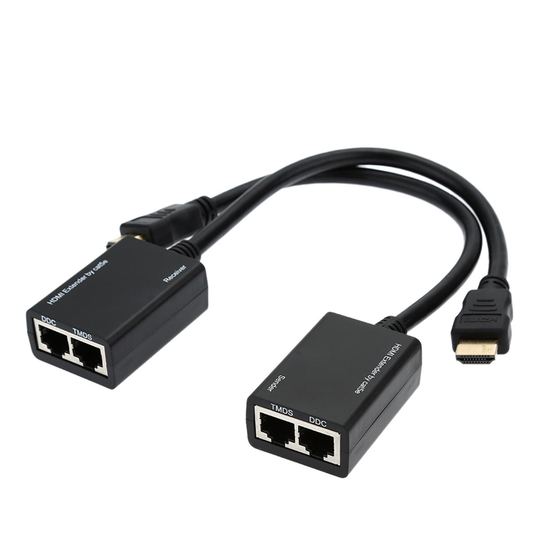 High Definition Multimedia Interface RJ45 CAT6 CAT5e Kabel LAN Ethernet Extender Upp till 30M Video