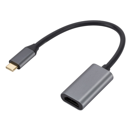 MnnWuu USB3.1 Type-C TO HDMI-adapterkabel Aluminiumskal HD-videokonvertering med skärmkabel för bärbar mobiltelefon surf