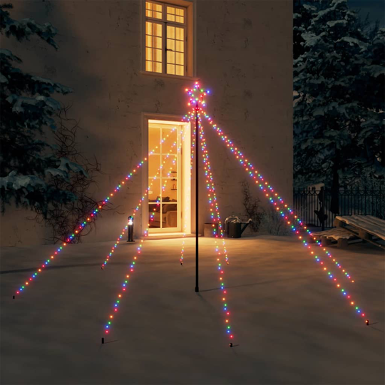 vidaXL Joulukuusen valot sisä-/ulkokäyttöön 400 LED-valoa värikäs 2,5m
