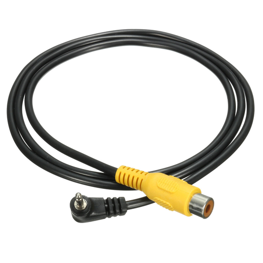 2,5 mm stereokontakt man till RCA 3,5 mm kvinnlig adapter för GPS AV-in-omvandlar videokabel