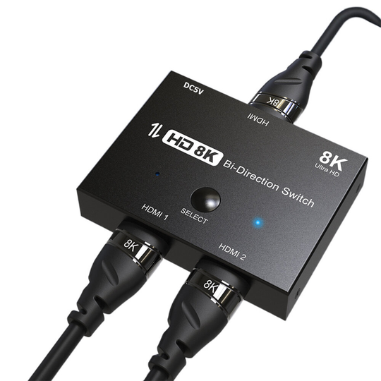 MnnWuu HD 8K HDMI-kompatibel 2.1 Bi-Directional Switch 2 i 1 ut/1 i 2 ut 8K@60Hz 4K@120Hz Splitter High Speed 48Gbps Vid