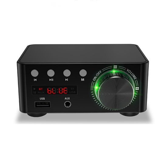 HiFi Mini Digital Förstärkare bluetooth 5.0 Förstärkare RCA Stereoljud TF-kort U Disk AUX Lossless Ljud Kraftfull digita