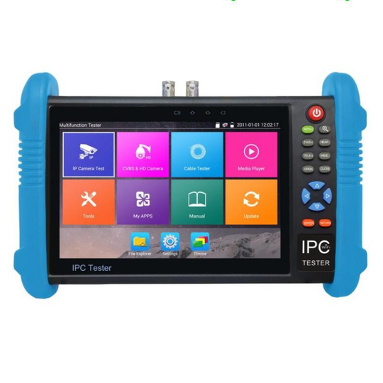 IPC9800Plus + 7 tums IP CCTV Tester Monitor Analog CVBS Camera Tester H.265 4K Video Testing Support ONVIF WIFI POE 12V