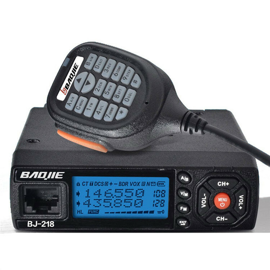 BaoJie BJ-218 25W Mobilradio VHF UHF 136-174 400-470MHz Hamradio Bil Walkie Talkie Lång räckvidd