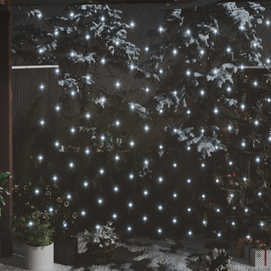 vidaXL Jouluvaloverkko kylmä valk. 4x4 m 544 LED-valoa ulos/sisälle