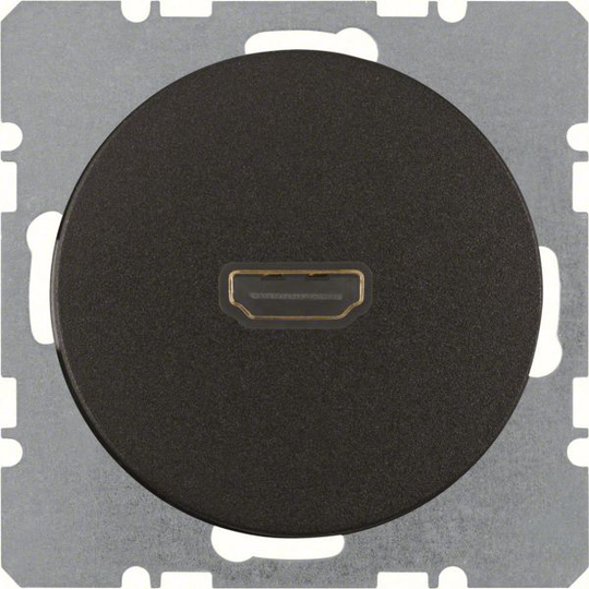Hager 3315422045 HDMI-pistorasia R.1/R.3 Musta