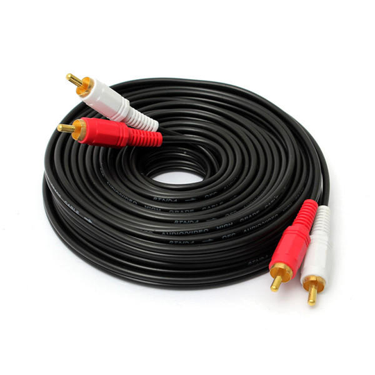 10M / 33Ft Dual RCA till RCA Audio Video AV-kabel För HDTV DVD VCR Stereo