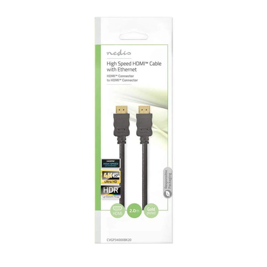 High Speed HDMI-kaapeli Ethernetillä
