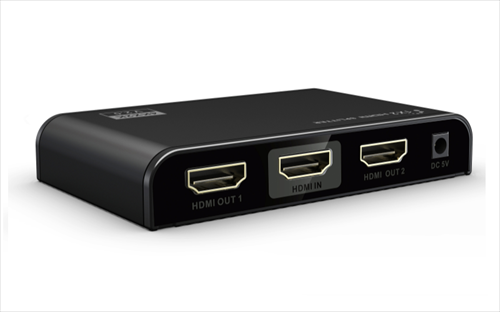 HDMI-jakaja 1 laite 2 näyttöä HDMI 2.0 4K UHD 3D HDCP 2.2 musta