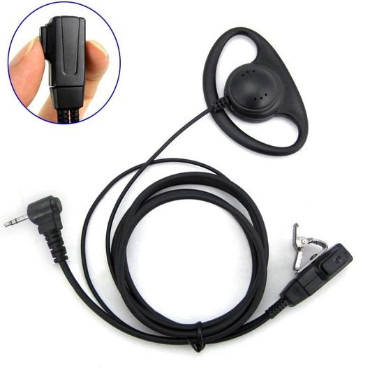 1 stift FBI Earhook Earpiece D Type Headset PTT för Motorola Talkabout Portable Radio TLKR T4 T60 T80 MR350R Walkie Talk