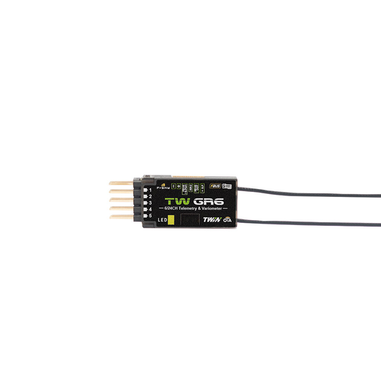 FrSky TWIN Series TW GR6 Dual 2,4GHz 6/24CH TW Protocol RC Micro Receiver FBUS / S.Port SBUS / PWM Output Stöder 4ms Rac