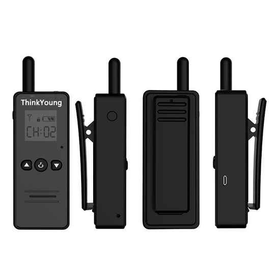 THINKYOUNG T8 45g Mini Ultra Thin Handheld Radio Walkie Talkie Hotellkörning Civil Interphone Intercom