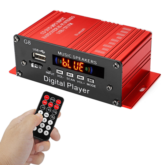 G8 12V Stereo Power HIFI Förstärkare bluetooth FM Radio 2CH 200W Support FM AUX SD U disk
