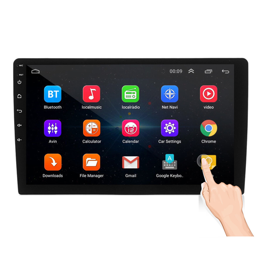 iMars 9 Inch 2DIN Android 8.1 Bilstereo Radio Quad Core 1 + 16G 2.5D IPS Pekskärm GPS WIFI FM bluetooth DVR