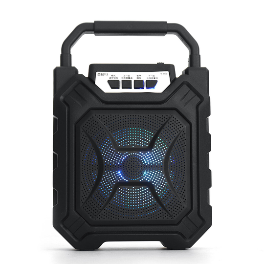 Bärbar 60Hz-15KHz Bluetooth 5.0 trådlös högtalare 3000mAh uppladdningsbar högeffekt subwoofer stöd FM-radio AUX ljudingå