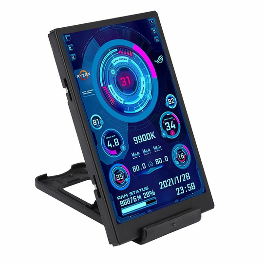 3,5 tum IPS TYPE-C sekundär skärm CPU GPU RAM HDD Monitoring USB Display Freely AIDA64 for Mini ITX Case Support Raspber