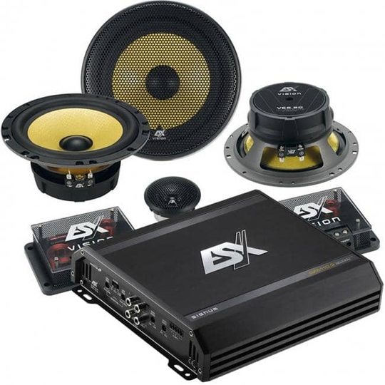 ESX Audio Vision VE6.2C 6.5" erillissarja + SXE110.2 vahvistin