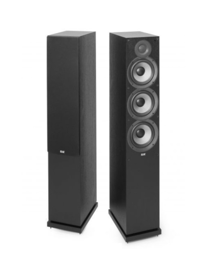 Elac debut f6.2 lattiakaiutinpari, musta