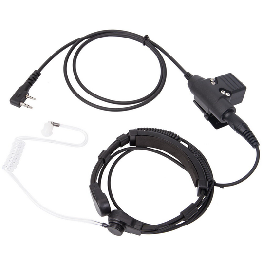 Walkie Talkie-mikrofon Heavy Duty U94 PTT Neck Throat Mic Earpiece Radio Tactical Headset för Baofeng HYT TYT