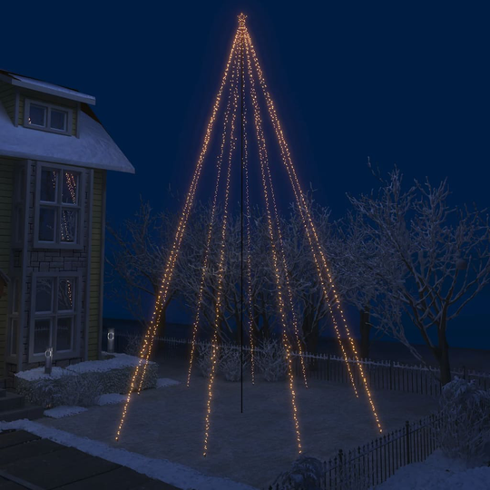 vidaXL Joulukuusen valot sisä-/ulkokäyttöön 1 300 LED-valoa 8 m