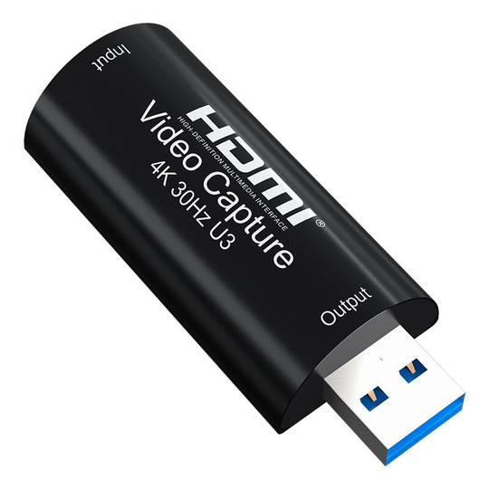 MnnWuu 4K 30Hz HDMI Videoinspelningskort HDMI till USB3.0 Video Grabber Recorder Card Adapter för datorkamera Spela in s