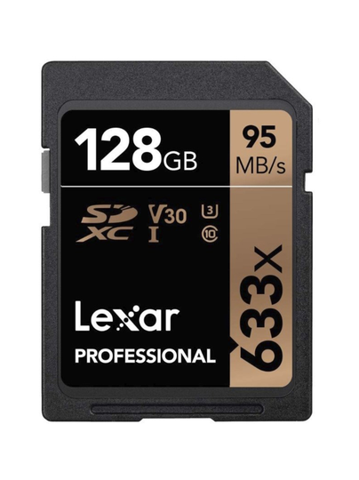 Lexar professional 128gb sdxc uhs-i (633x, v30 / u3) muistikortti