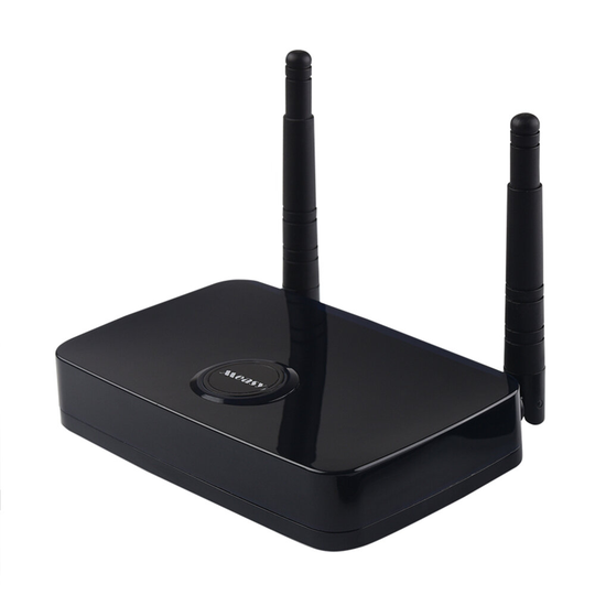 Measy 50M trådlös VGA HDMI-kompatibel videoprojektor Dual Band Wifi Booster 2.4G/5G med 2 externa antenner 4k 30Hz upplö