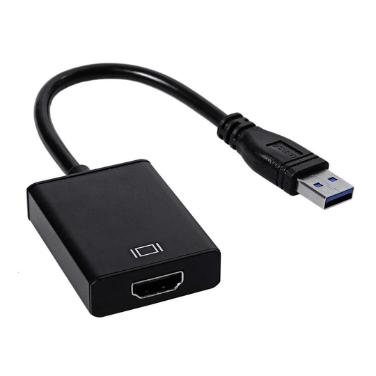 USB 3.0 HDMI Adapteri - Musta