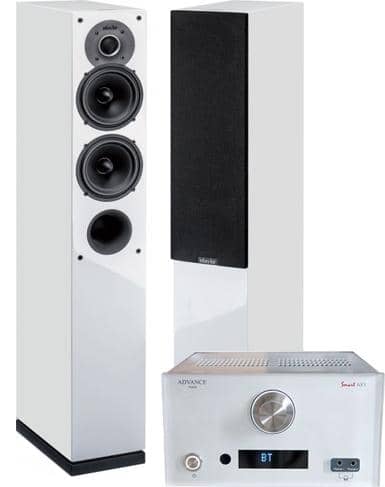 Indiana Line Tesi 542 + Advance Acoustics AX-1 stereopaketti, valkoinen