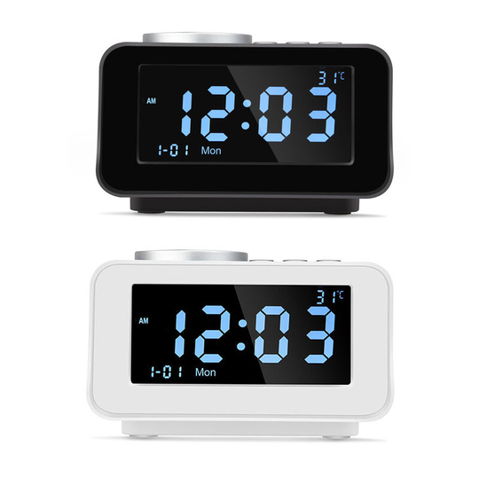 K6 Smart väckarklocka bluetooth-högtalare Bärbar trådlös stereohögtalare LCD-skärm Display Temperatur Musikspelare