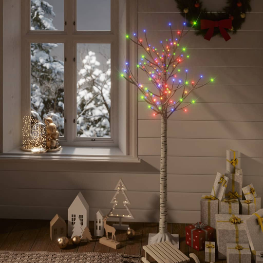 vidaXL Joulukuusi 140 LED 1,5 m värikäs paju ulos/sisälle